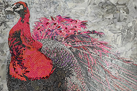 Le Paon Rouge - Artiste peintre joelle vermeille
